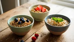 どのシリアルがより体に良いか：ソバ、オーツ麦、それとも大麦か